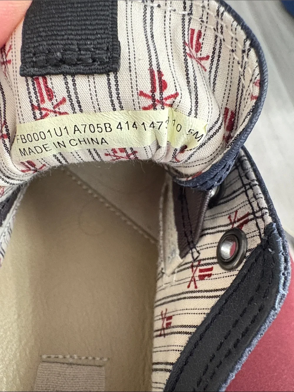 Men’s John Varvatos Navy Leather Slip-On Sneakers with Cream Accents